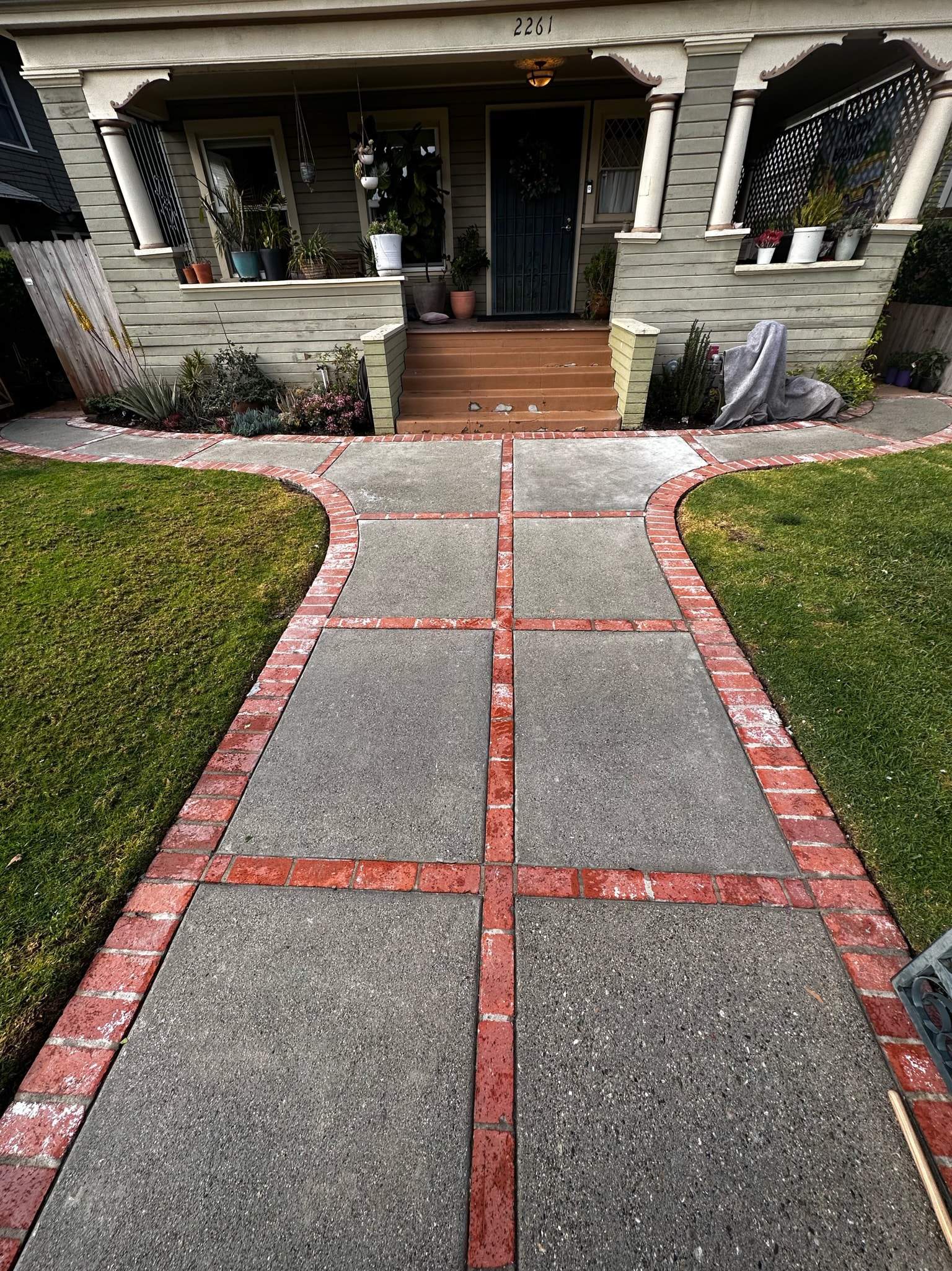 AFter photo of brick paver restoration cleaning and sealing